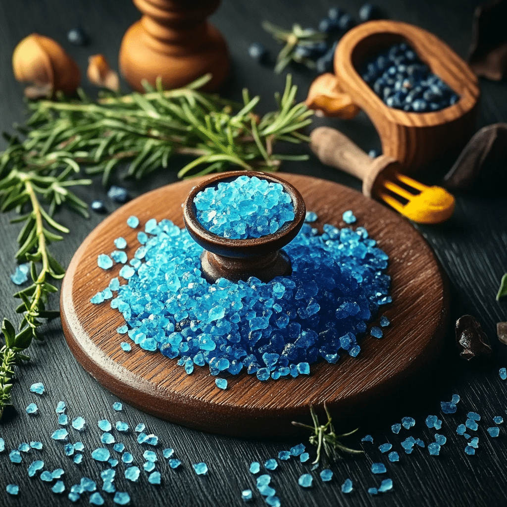 Blue Salt for Men – Man holding a drink made with blue salt and lemon.