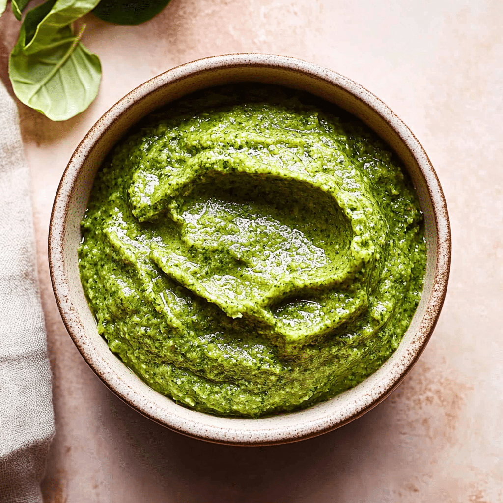 Thai Green Curry Paste – Homemade curry paste blended in a mortar and pestle.