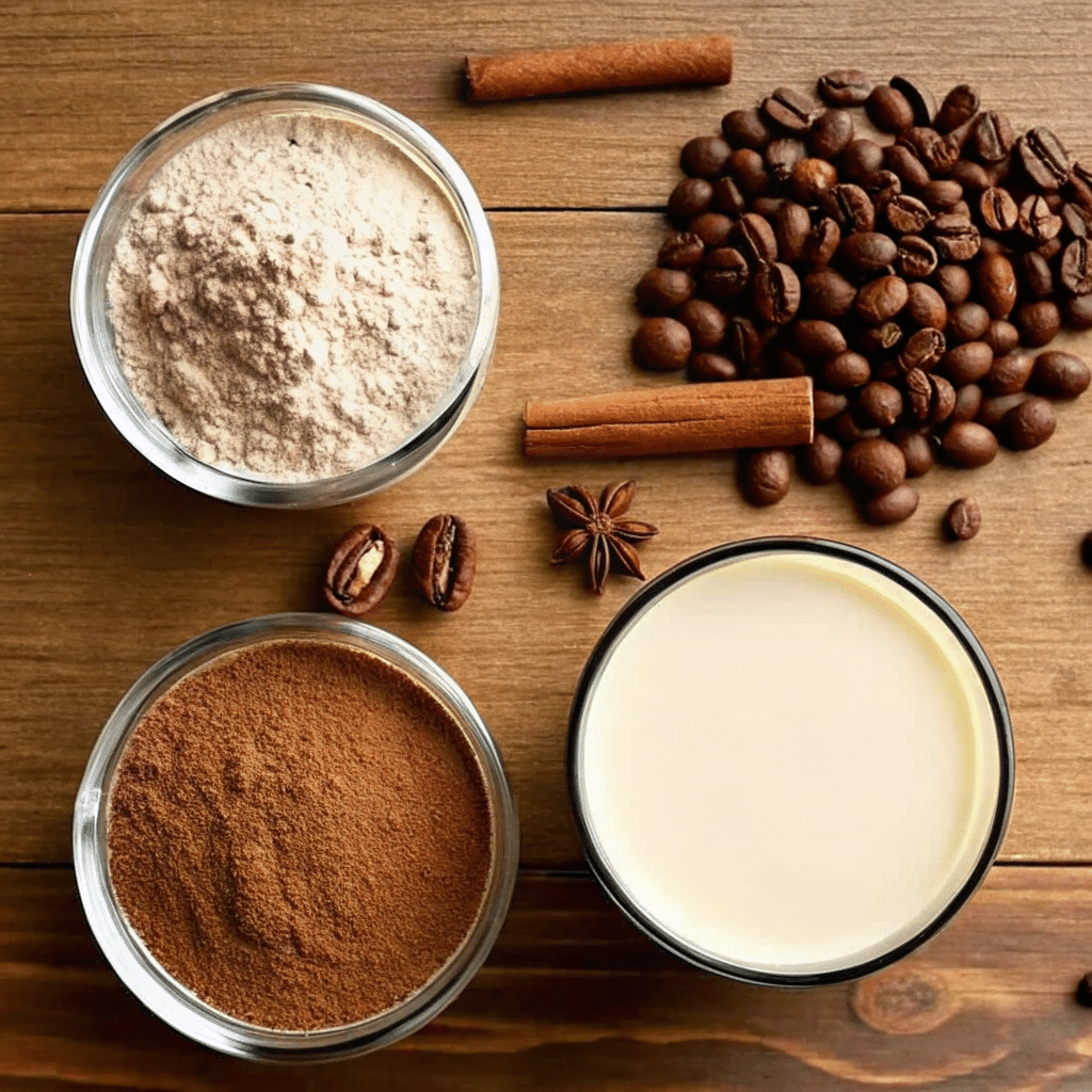 Jennifer Aniston Coffee Loophole Recipe – Frothy collagen coffee in a blender cup with cinnamon sprinkled on top.