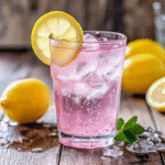 Pink Salt Trick Recipe – A detox drink with Himalayan pink salt, lemon juice, and warm water in a glass mug.