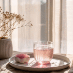Pink Salt Trick Recipe – Aesthetic detox setup with pink salt, lemon water, and wellness journal.