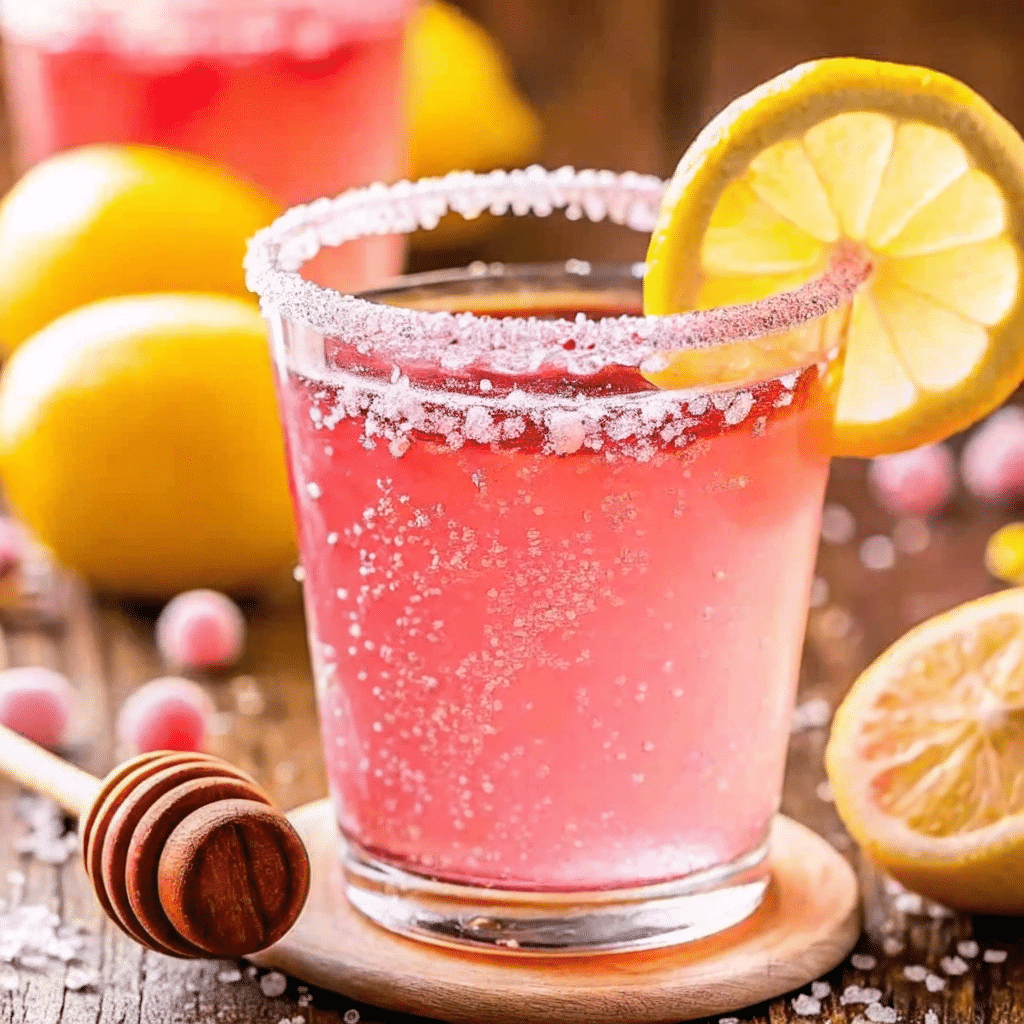 Pink Salt Weight Loss Recipe – Detox drink with lemon and Himalayan pink salt in a clear glass.