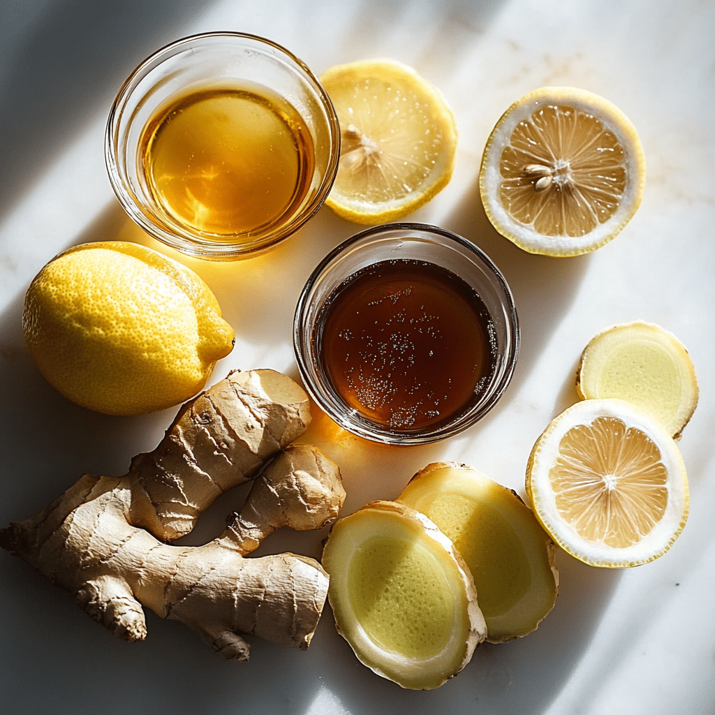 Natural Zepbound Recipe – Overhead view of detox drink next to a fitness tracker and water bottle.
