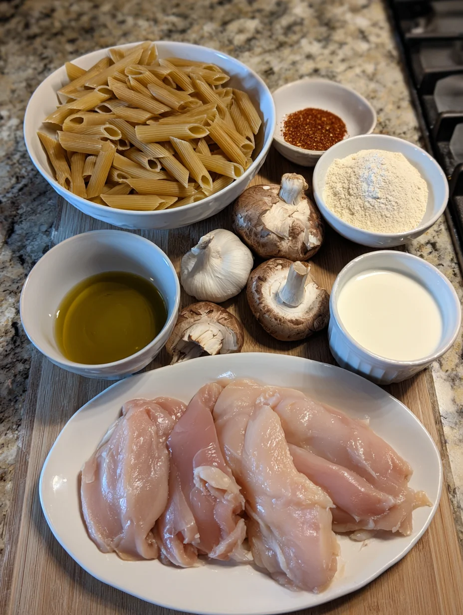 Healthy Garlic Parmesan Chicken Pasta