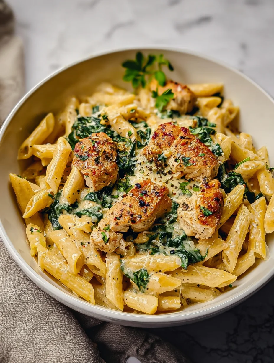 Healthy Garlic Parmesan Chicken Pasta