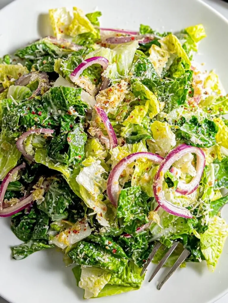 Lemon Parmesan Lettuce Salad