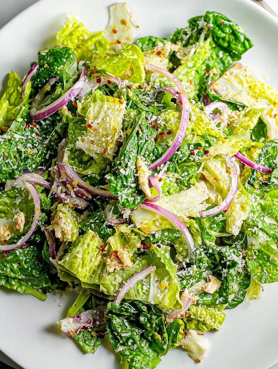 Lemon Parmesan Lettuce Salad