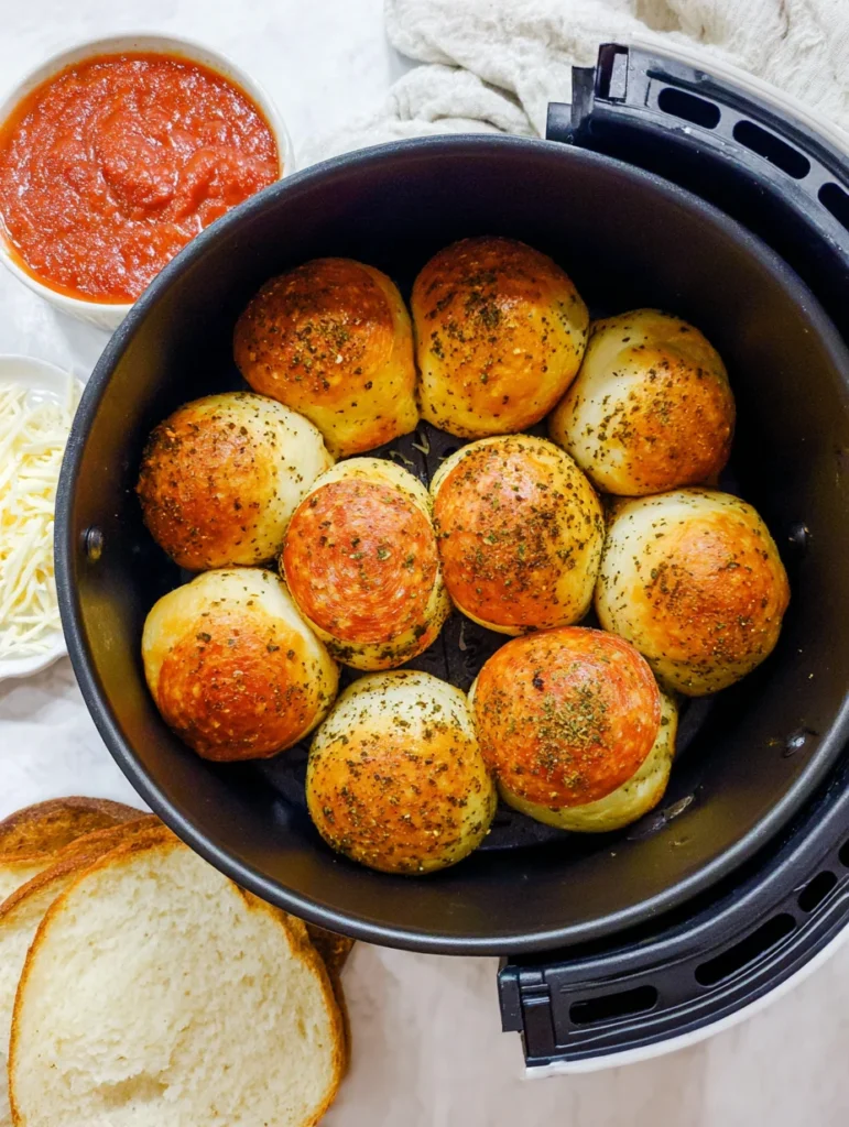 Air Fryer Pizza Bombs