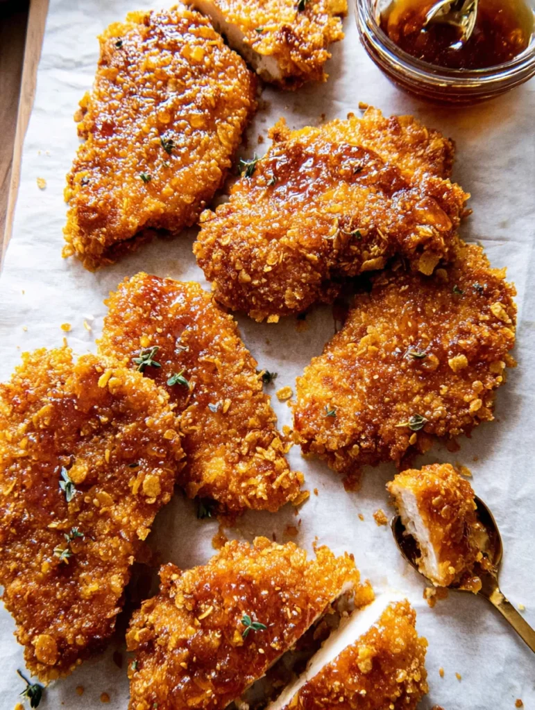 Baked Crunchy Hot Honey Chicken