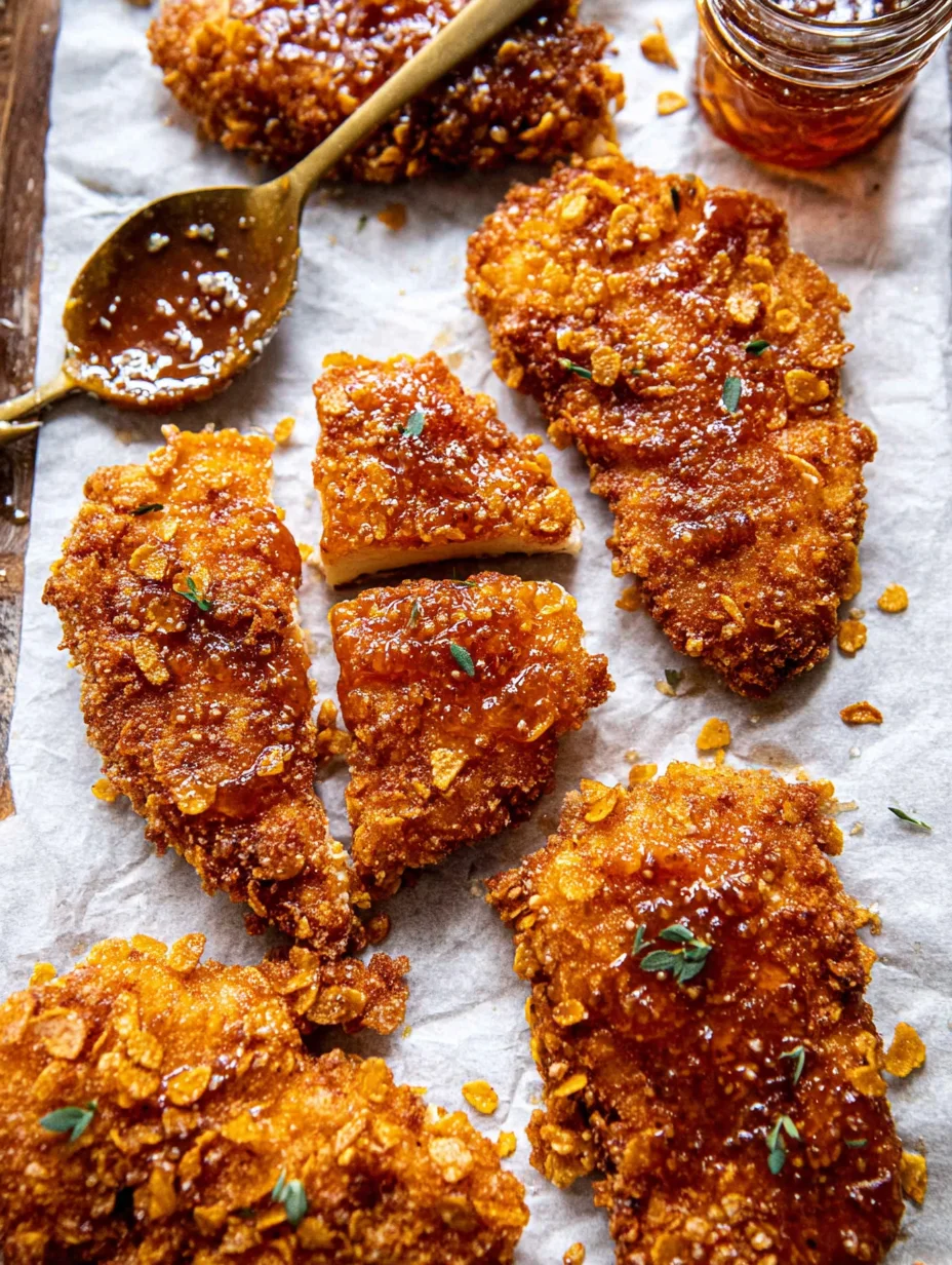 Baked Crunchy Hot Honey Chicken