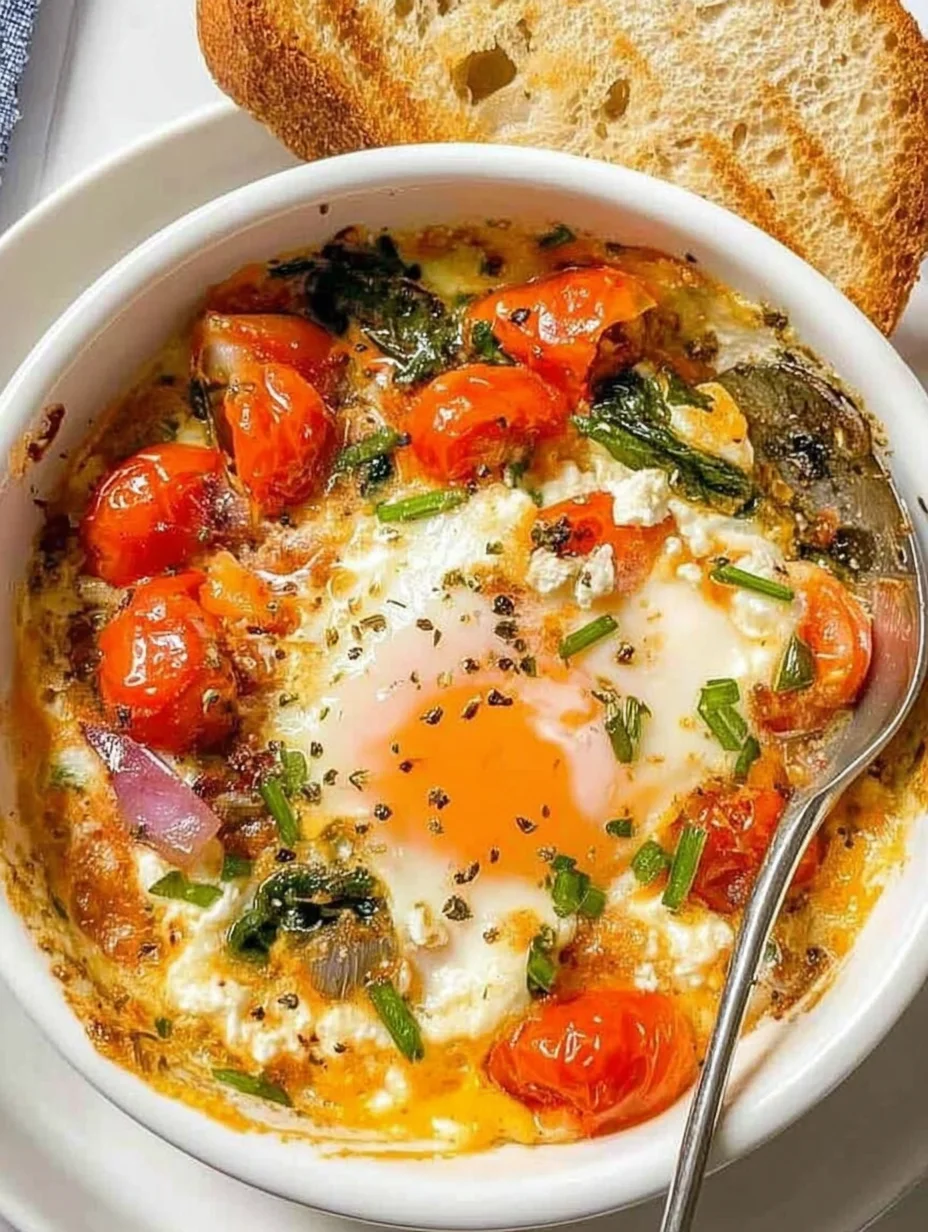 Baked Feta Eggs