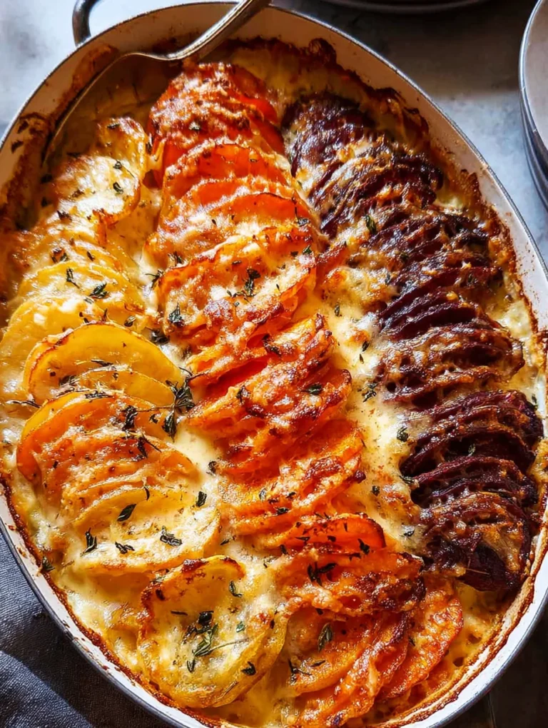 Cheesy Root Vegetable Gratin