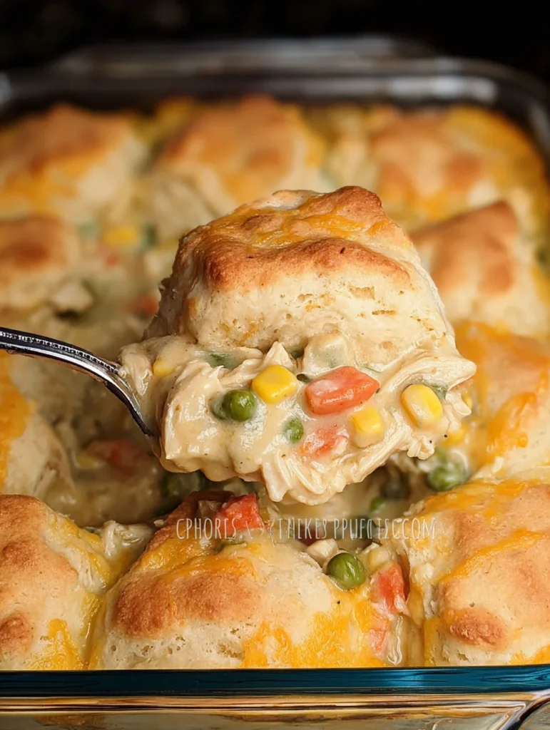 Chicken Pot Pie with Biscuits