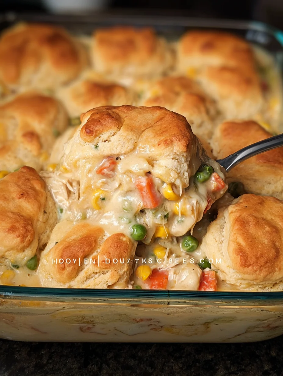 Chicken Pot Pie with Biscuits