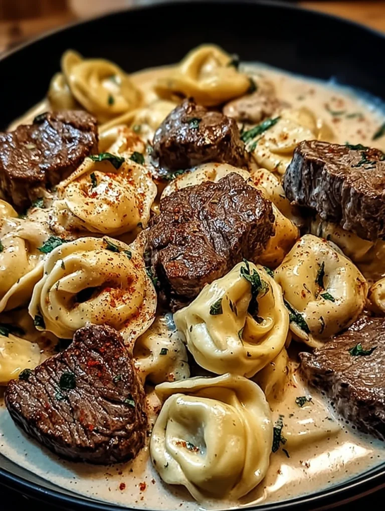 Cracked Garlic Steak Tortellini