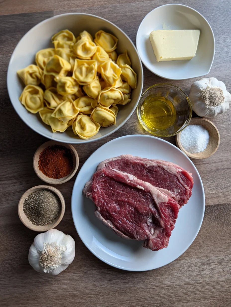 Cracked Garlic Steak Tortellini