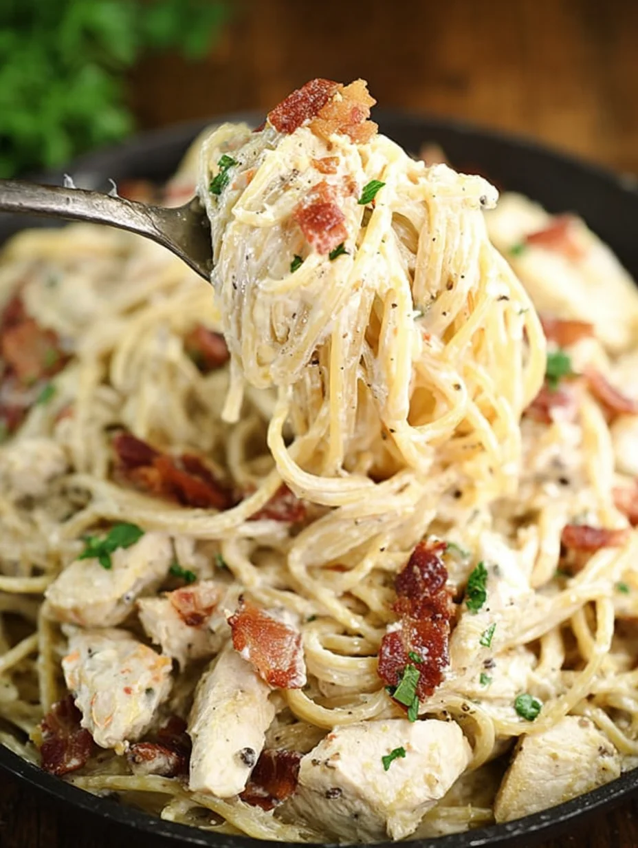 Cream Cheese Bacon Chicken Pasta