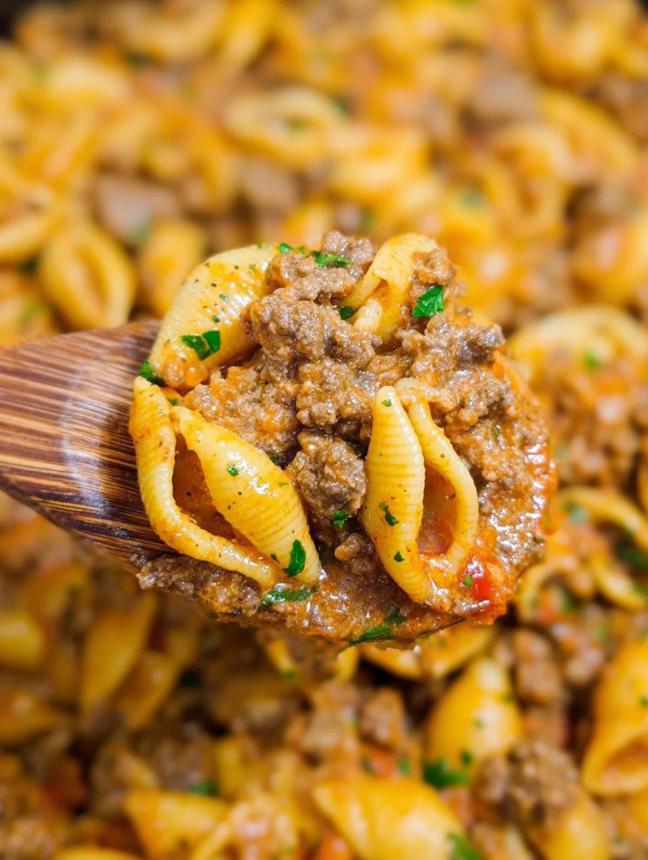 Creamy Beef and Shells