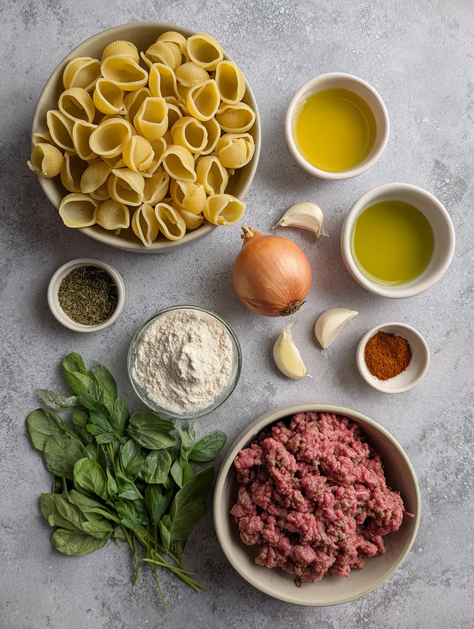 Creamy Beef and Shells