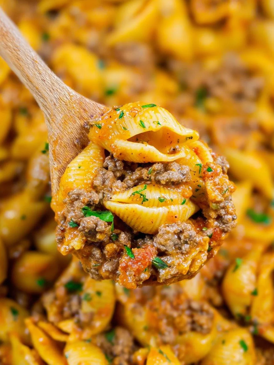 Creamy Beef and Shells