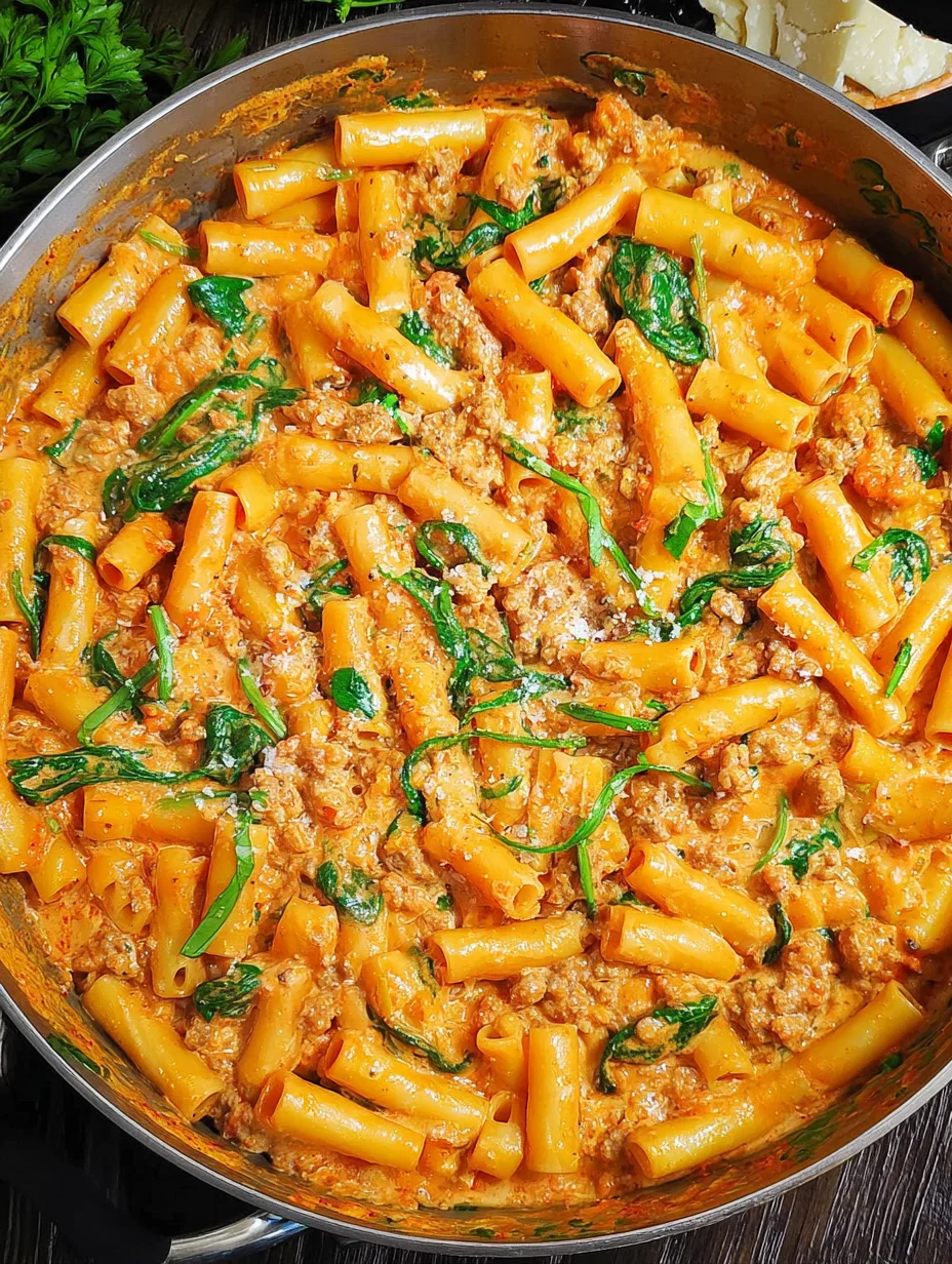 Creamy Sausage Rigatoni