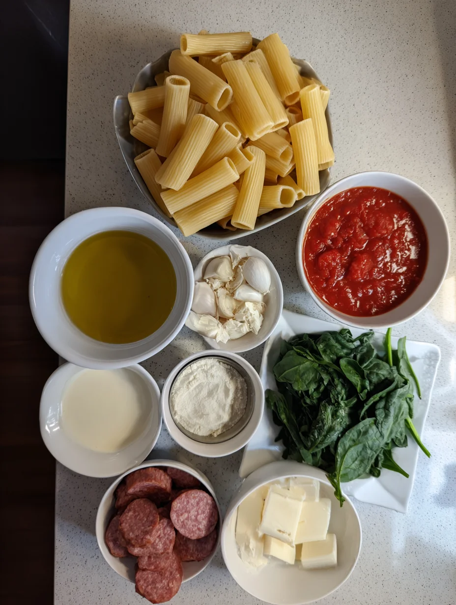 Creamy Sausage Rigatoni