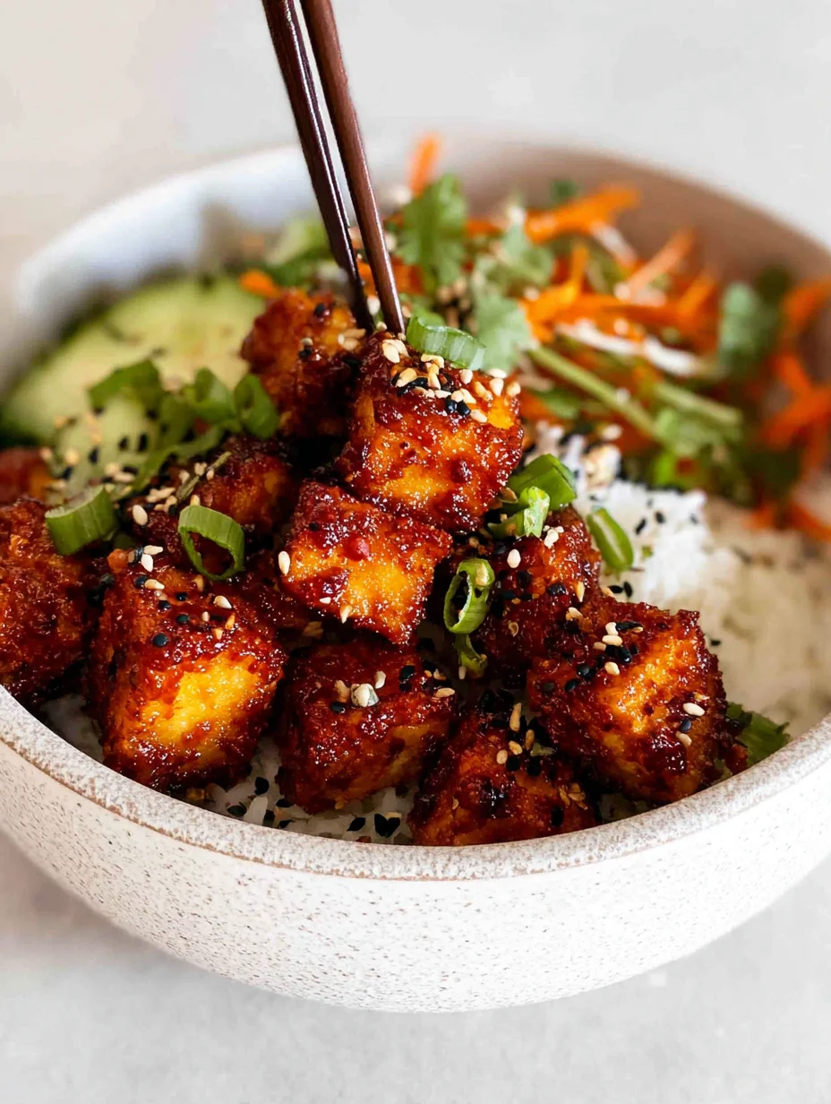 Crispy Gochujang Korean Tofu