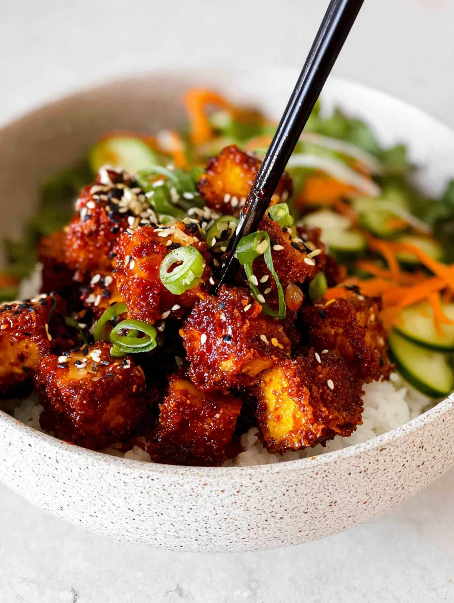 Crispy Gochujang Korean Tofu