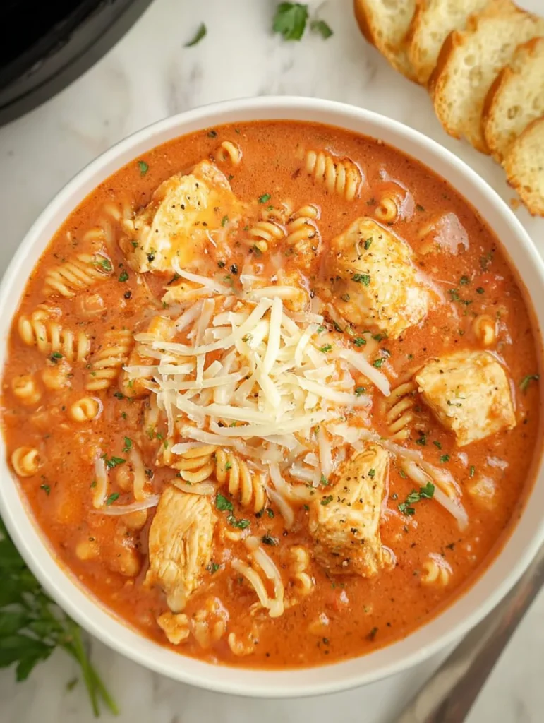 Crockpot Chicken Parmesan Soup Recipe