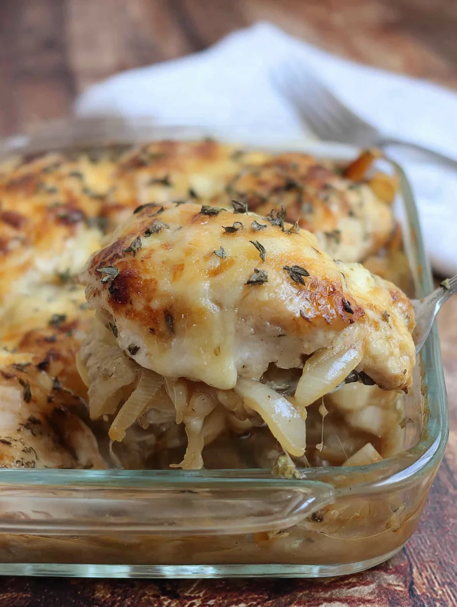 French Onion Chicken Bake