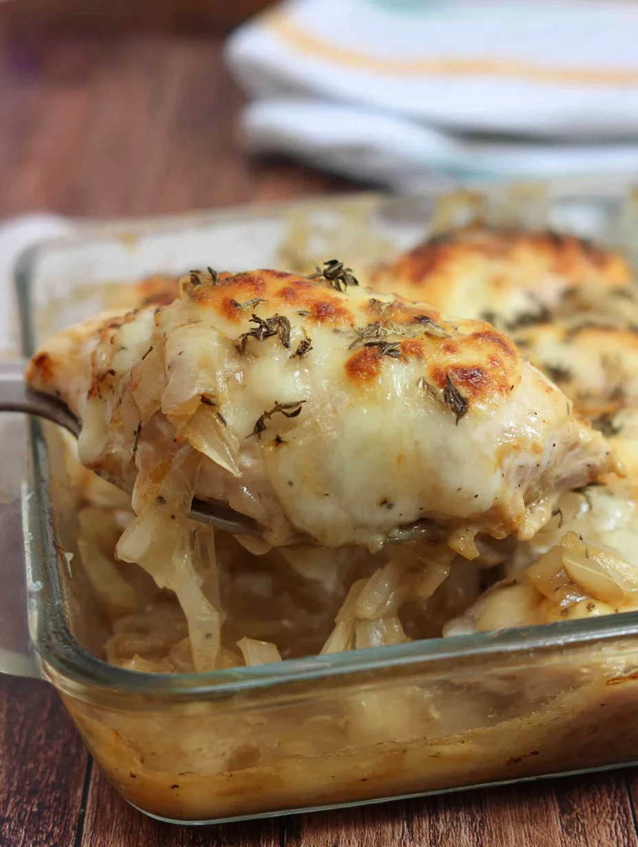 French Onion Chicken Bake