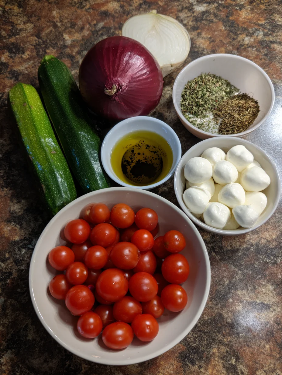 Fresh Cucumber Caprese Salad