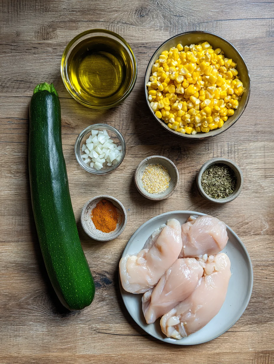 Garlic Butter Chicken with Zucchini and Corn