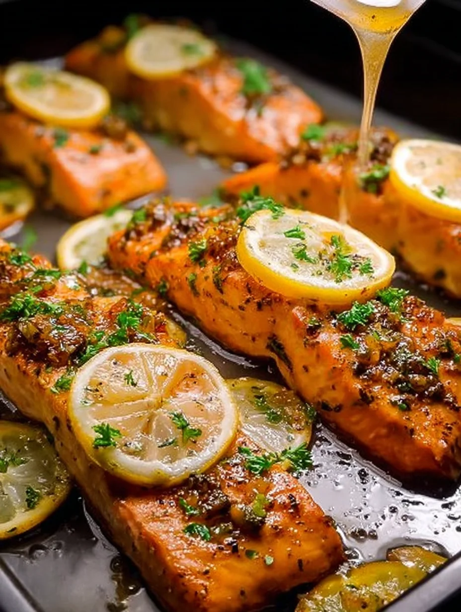 Honey Garlic Butter Baked Salmon