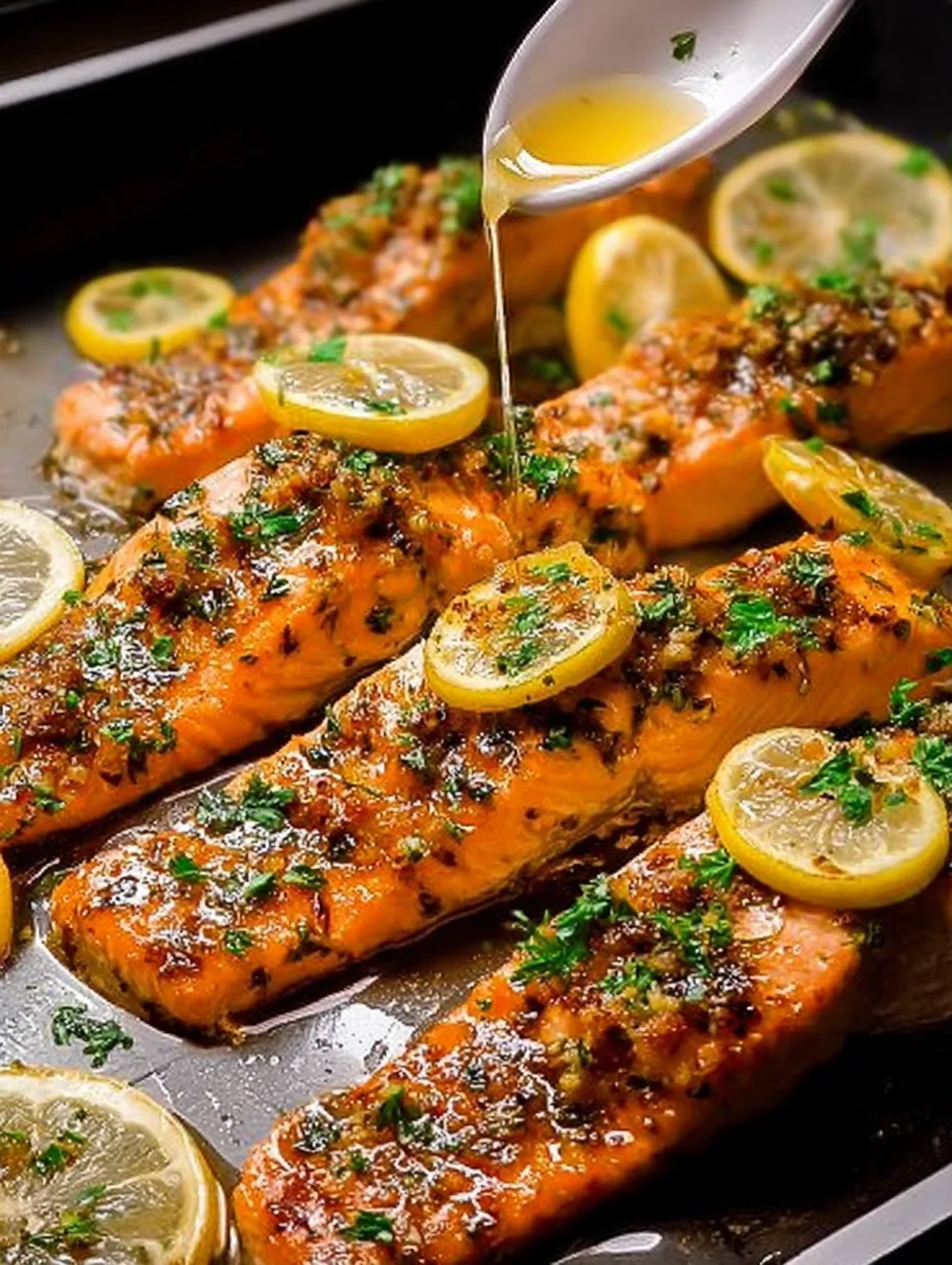 Honey Garlic Butter Baked Salmon