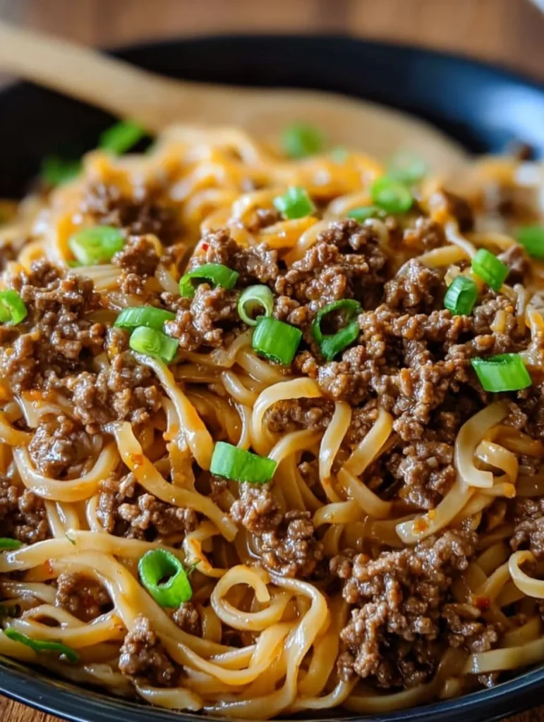 Mongolian Ground Beef Noodles