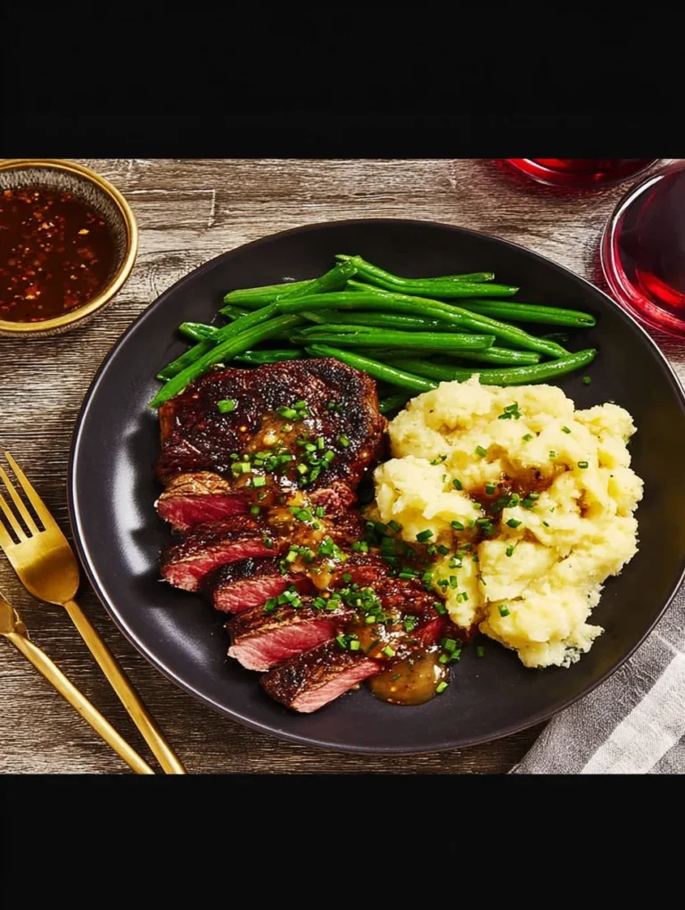 Ribeye and Roasted Garlic Pan Sauce