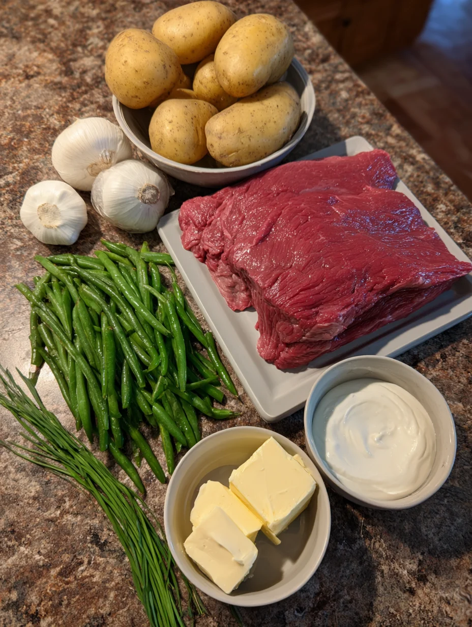 Ribeye and Roasted Garlic Pan Sauce