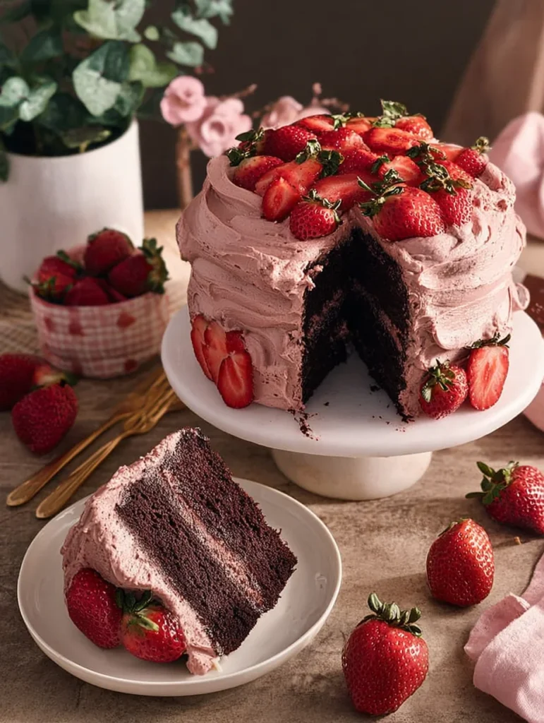 Strawberry Chocolate Cake