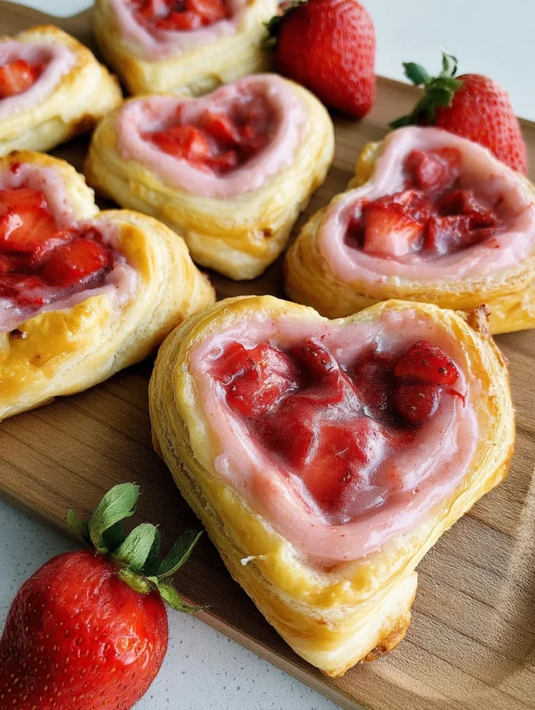 Strawberry Cream Cheese Heart Danishes