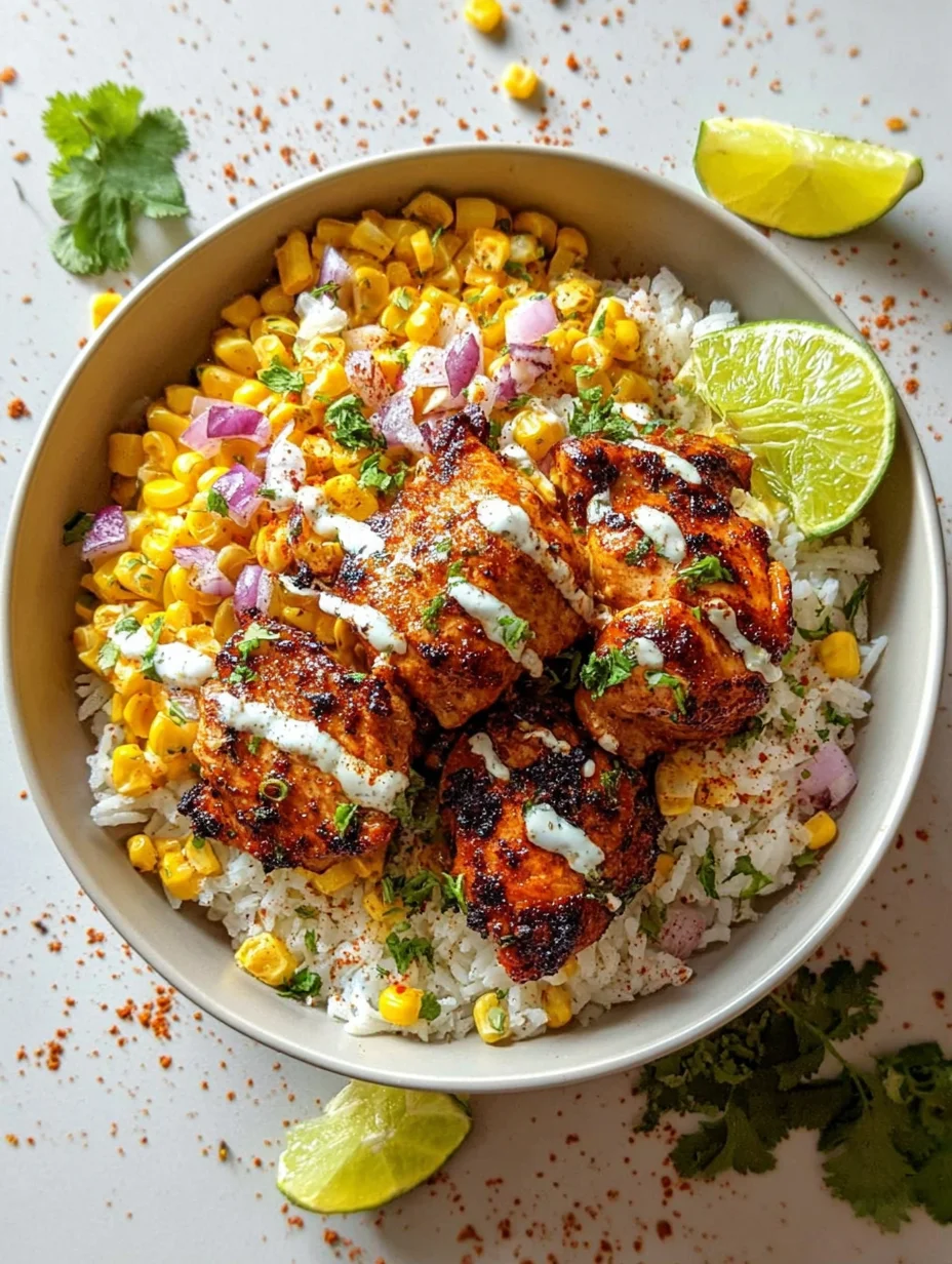 Street Corn Chicken Rice Bowl