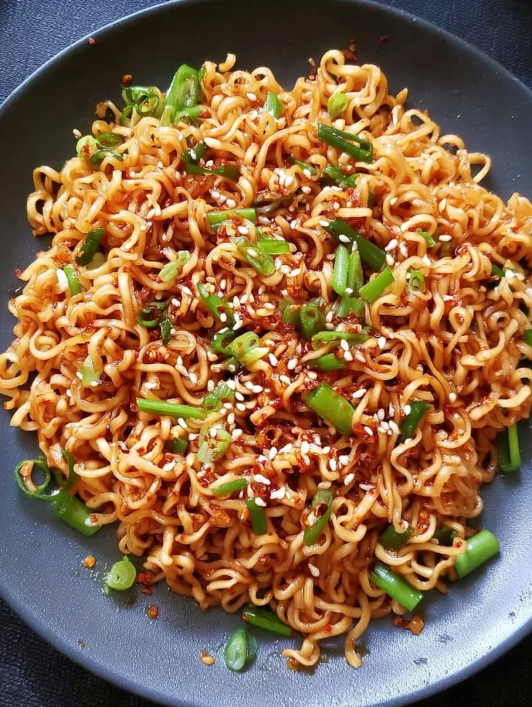 10 Minute Sesame Garlic Ramen Noodles