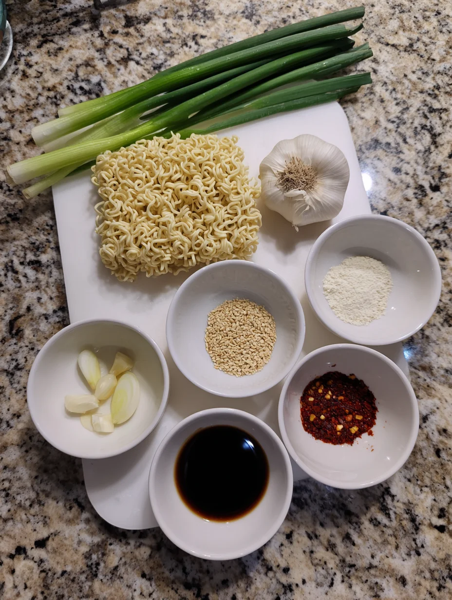 10 Minute Sesame Garlic Ramen Noodles