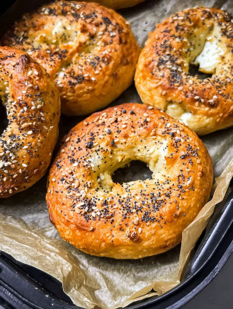 Air Fryer Protein Bagels