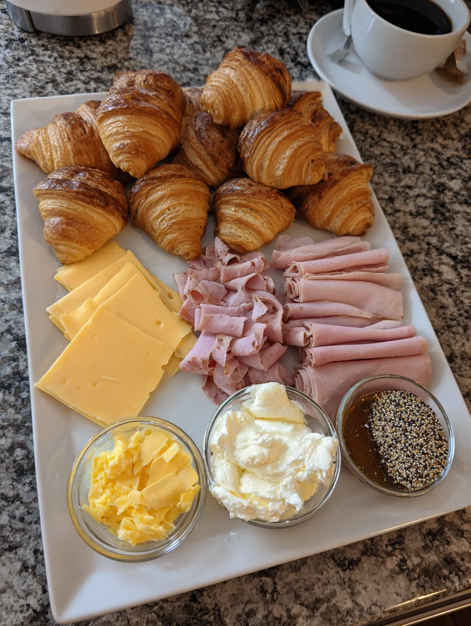 Baked Ham and Cheese Croissants