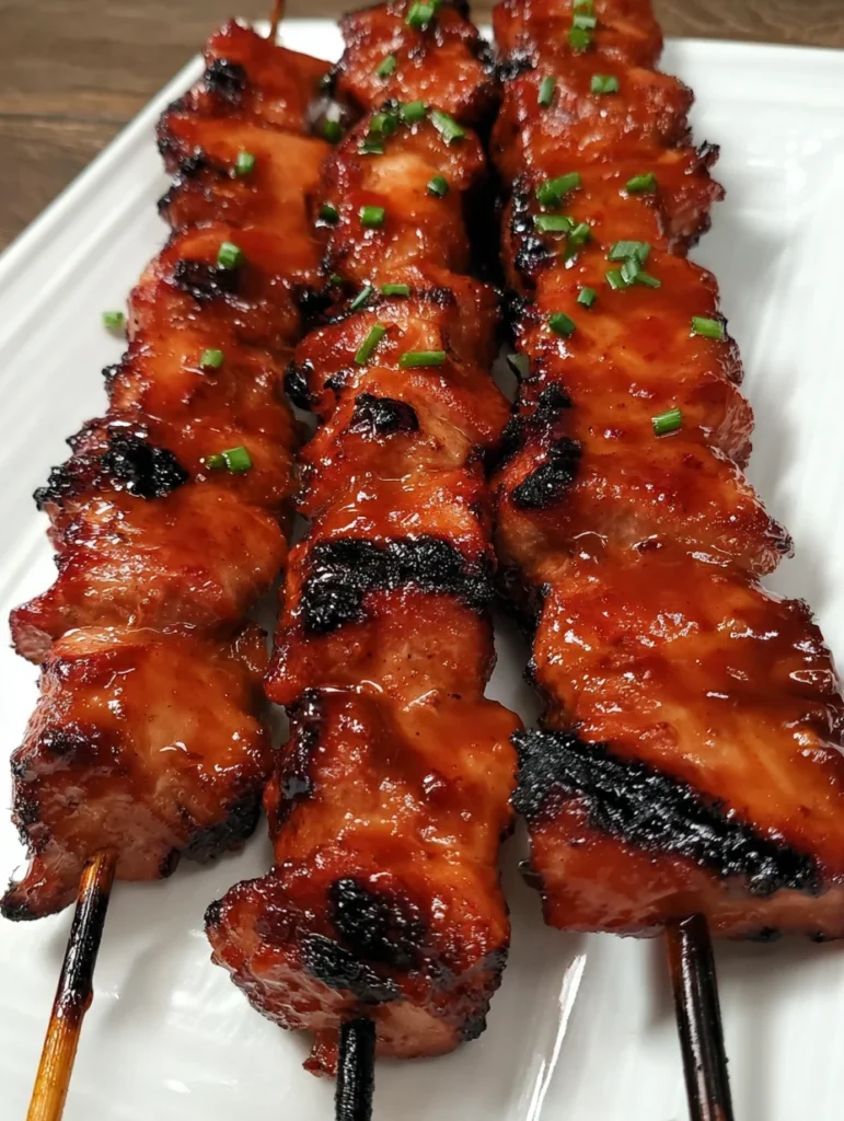 BBQ Pork Skewers with Filipino BBQ Marinade