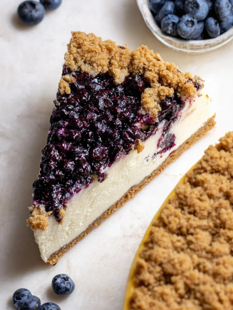 Blueberry Crumble Cheesecake