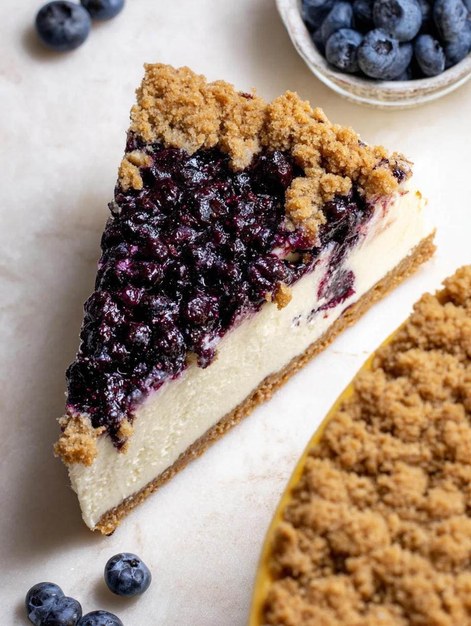Blueberry Crumble Cheesecake