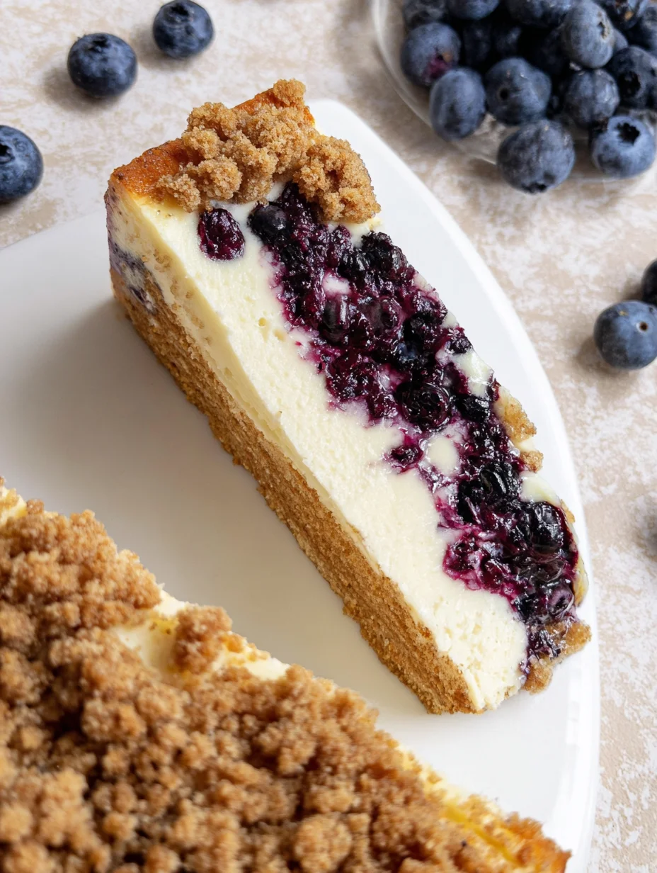 Blueberry Crumble Cheesecake