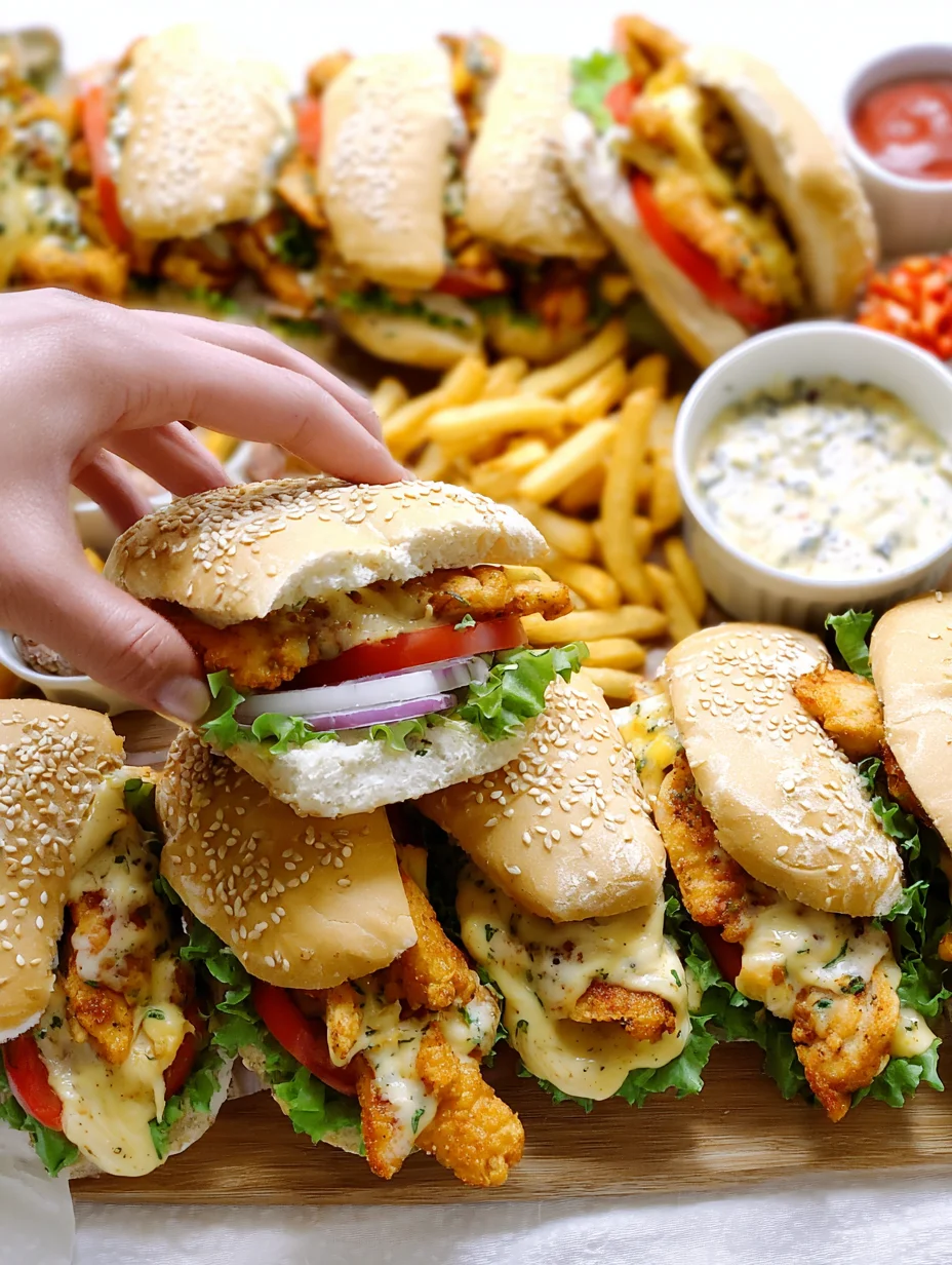 Broodjes met Kip en Friet